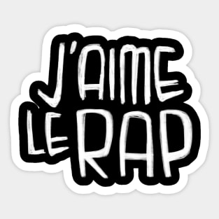 Rapper Music Love, J'aime le Rap, French for I love Rap Sticker